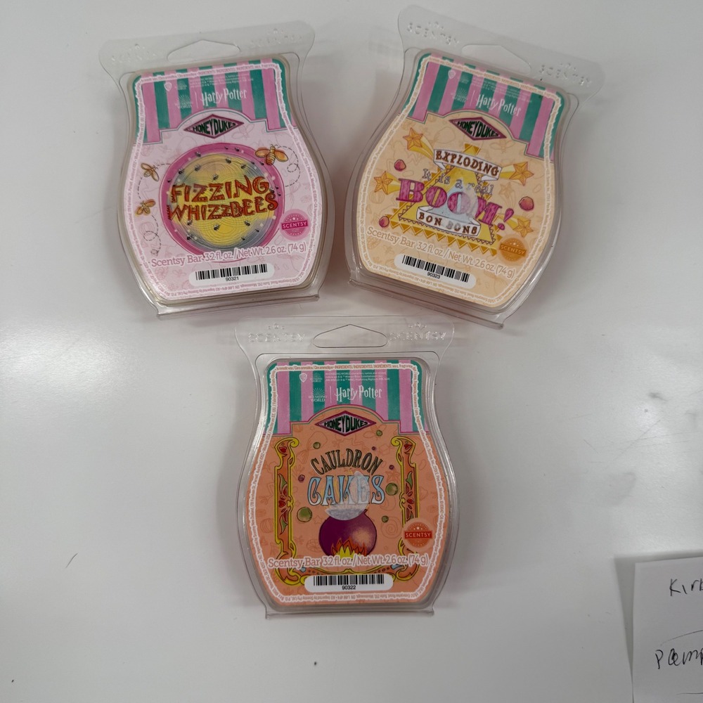 Scentsy Harry Potter Honeydukes Wax Bar Bundle Fizzing Whizzbees Cauldron Cakes